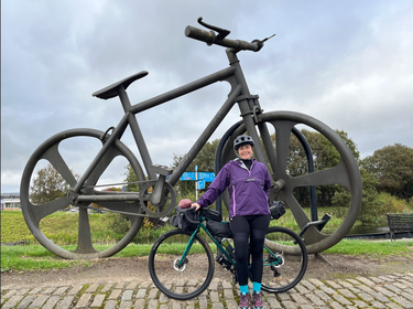<p>Maryann tackled a 100km 'bikepacking' route </p>