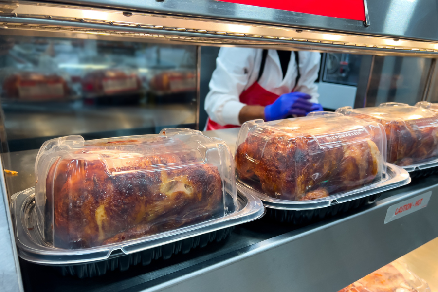 The lawsuit, filed by two customers in California, claims Costco falsely markets its $5 rotisserie chicken as preservative-free