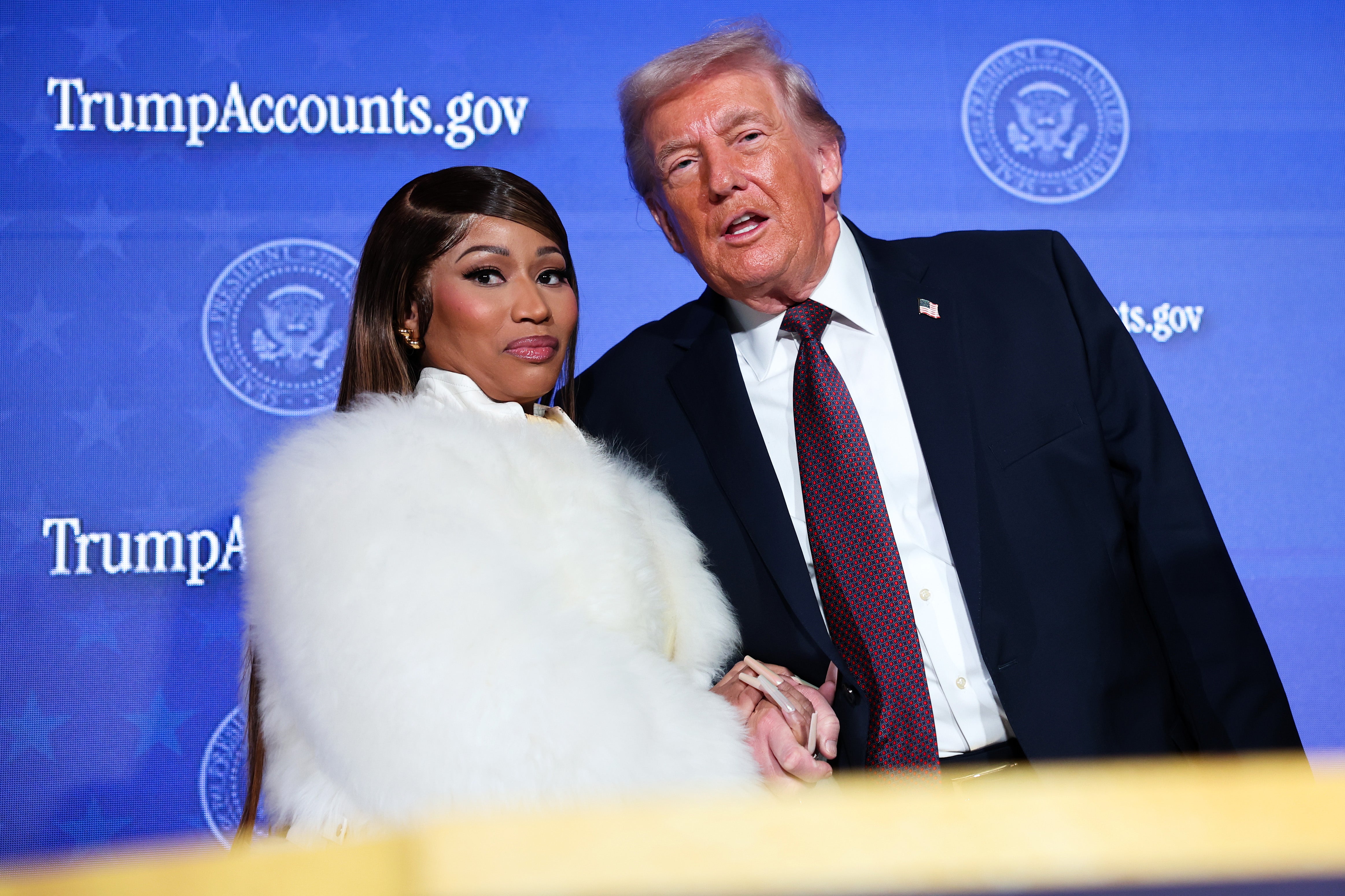 <p>Rapper Nicki Minaj has been a vocal supporter of Trump in recent months and appeared with him on stage during his address about his new accounts for babies. </p>