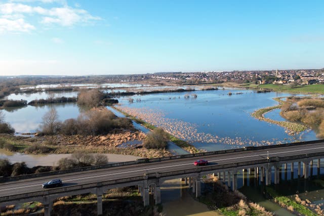 <p>Flooding around Irthlingborough in Northamptonshire</p>