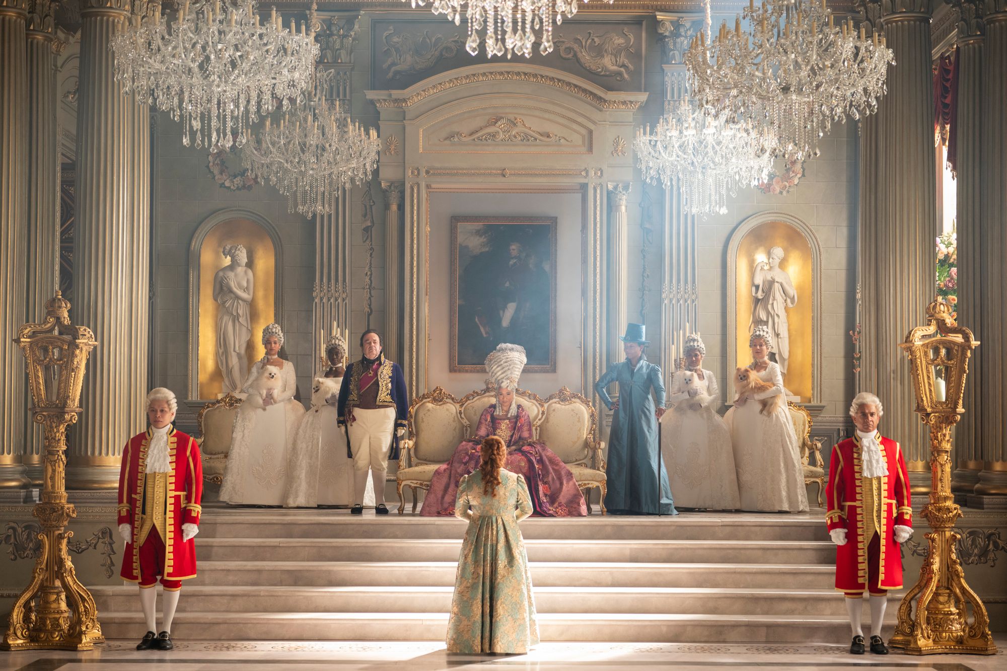 <p>Interiors for the <em>Bridgerton</em> family were filmed at Halton House in Buckinghamshire. </p>