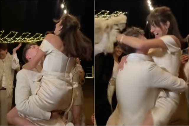 <p>Groom shares his mother’s wild dance at his wedding amid Brooklyn Beckham drama</p>