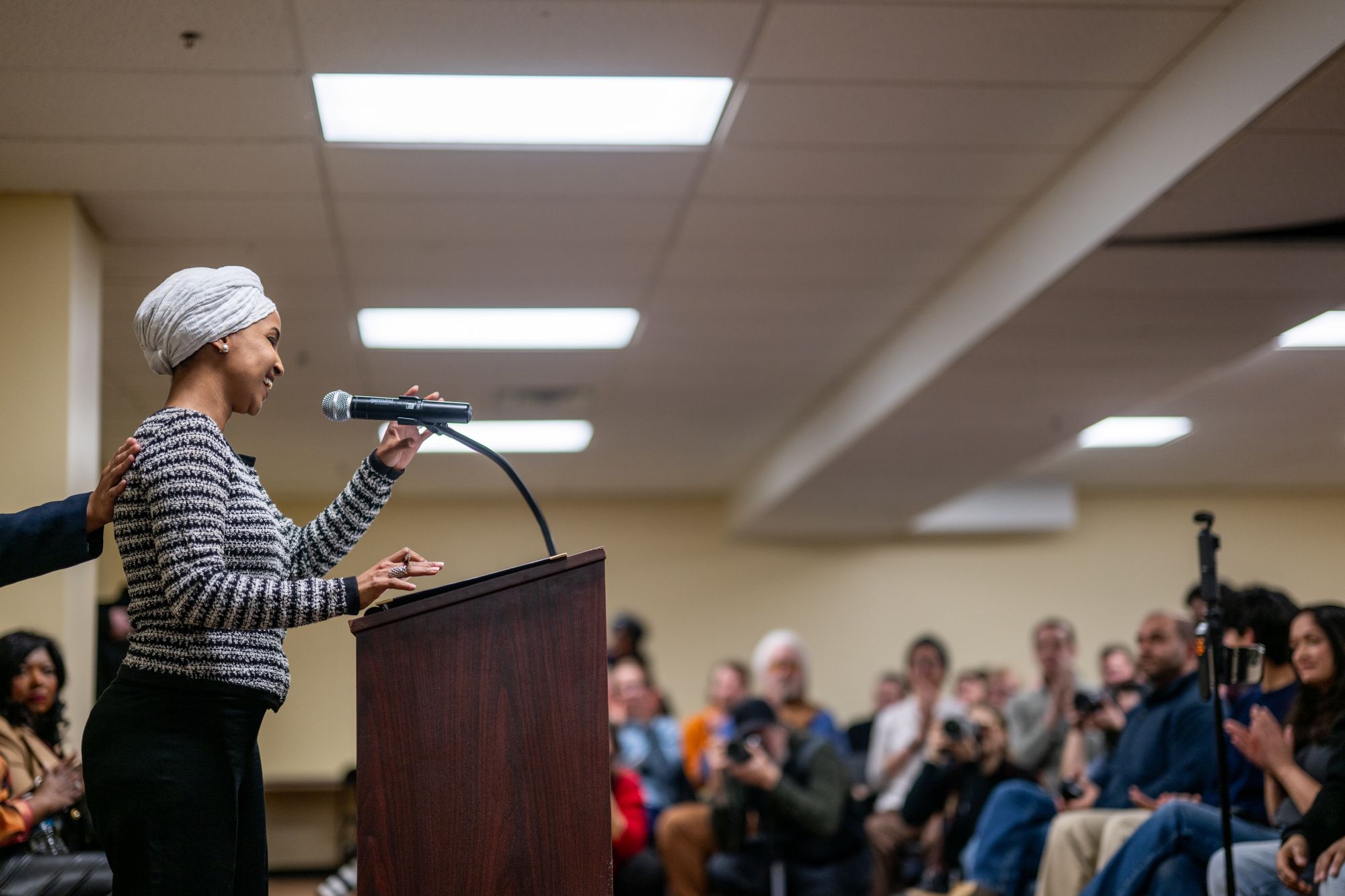Omar is regularly denigrated publicly by Trump, who claims to object to her left-leaning ideas, tarring the 43-year-old pol as a ‘socialist’