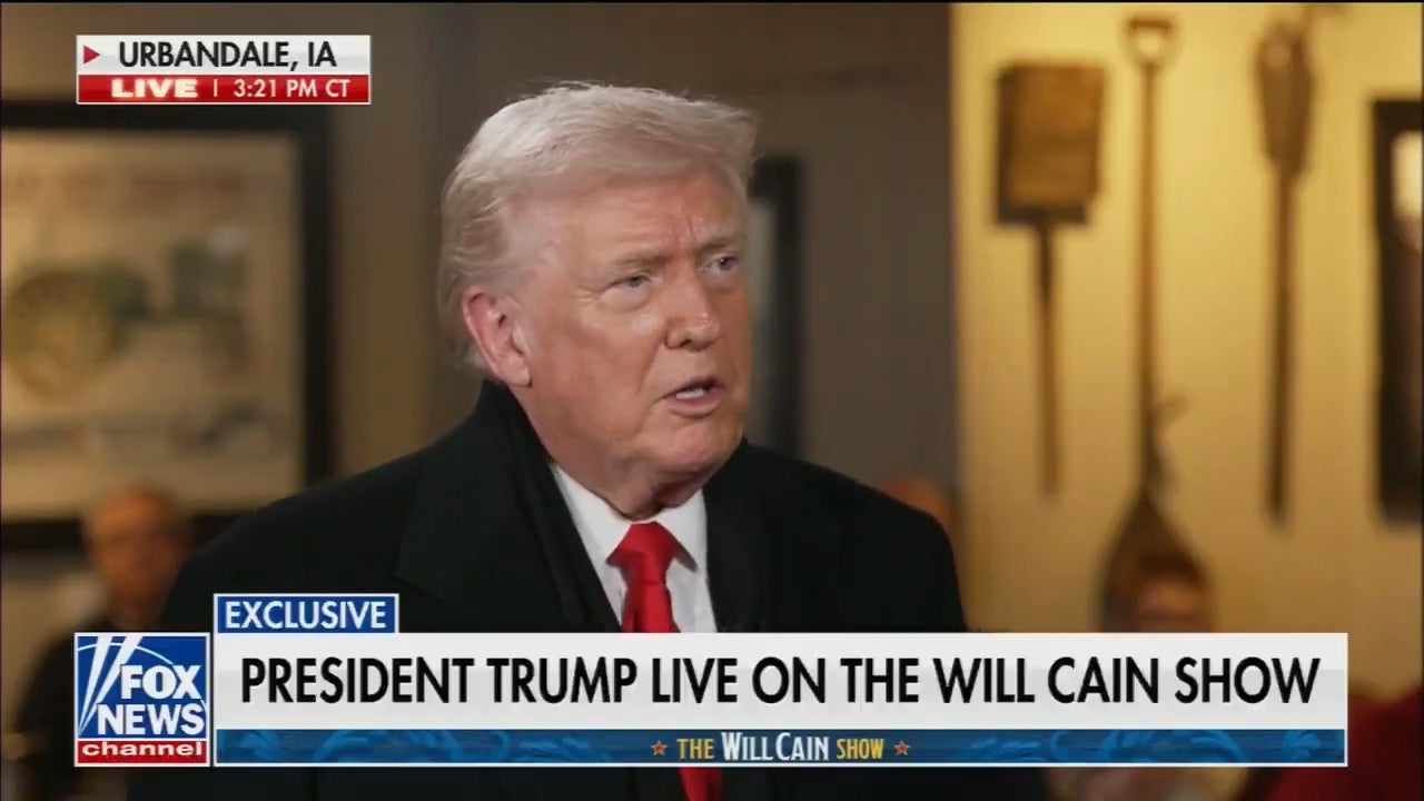 <p>Trump speaks to Fox News' Will Cain</p>
