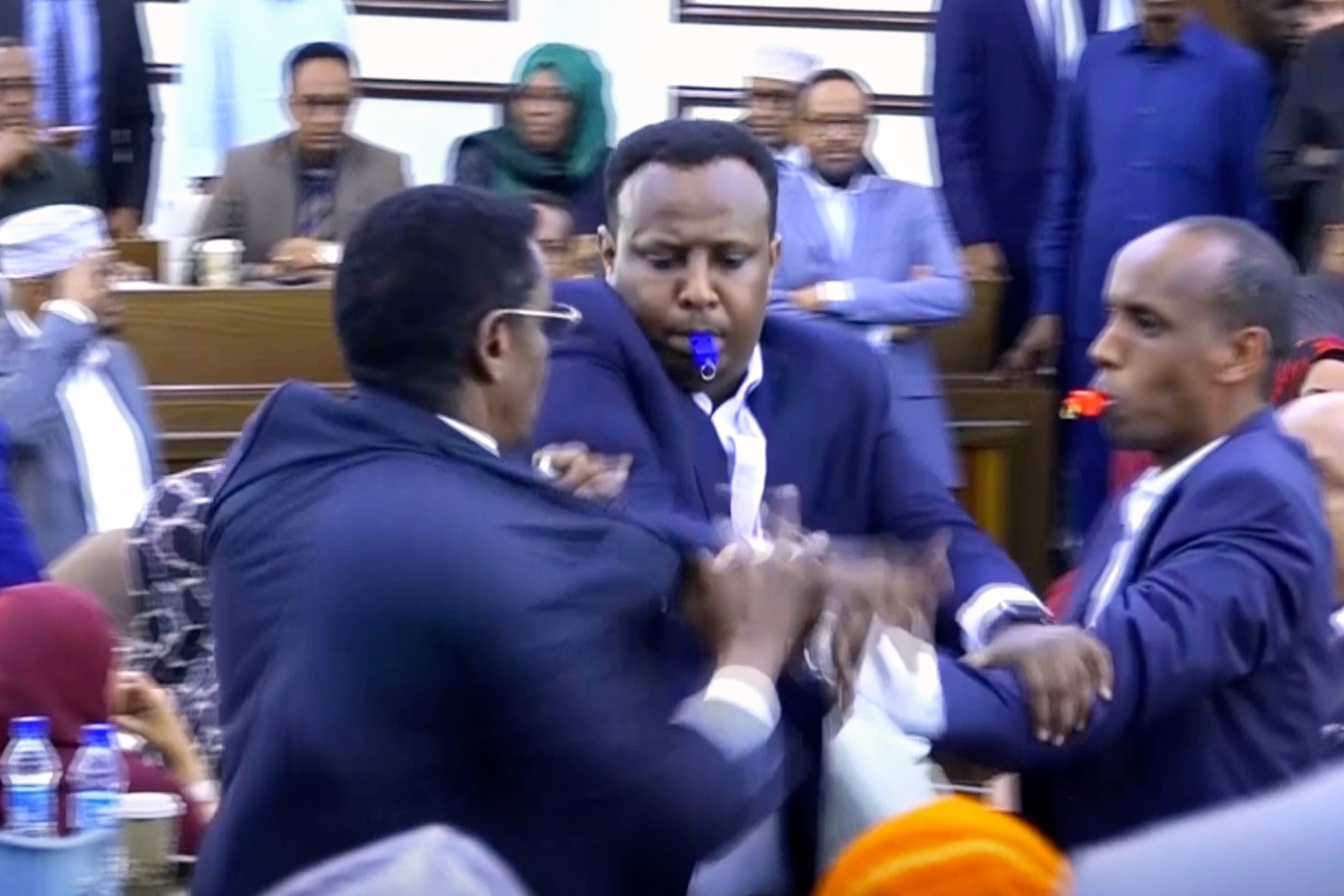 Somalia Parliament Scuffles