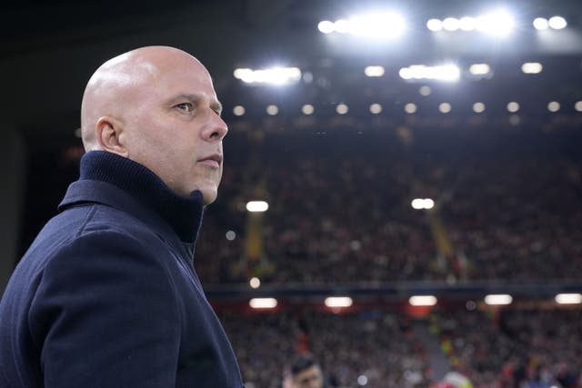 Liverpool manager Arne Slot does not expect the noise around their domestic form to go away (Peter Byrne/PA)