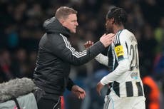 Eddie Howe content to go down play-off path as Newcastle are held to draw at PSG