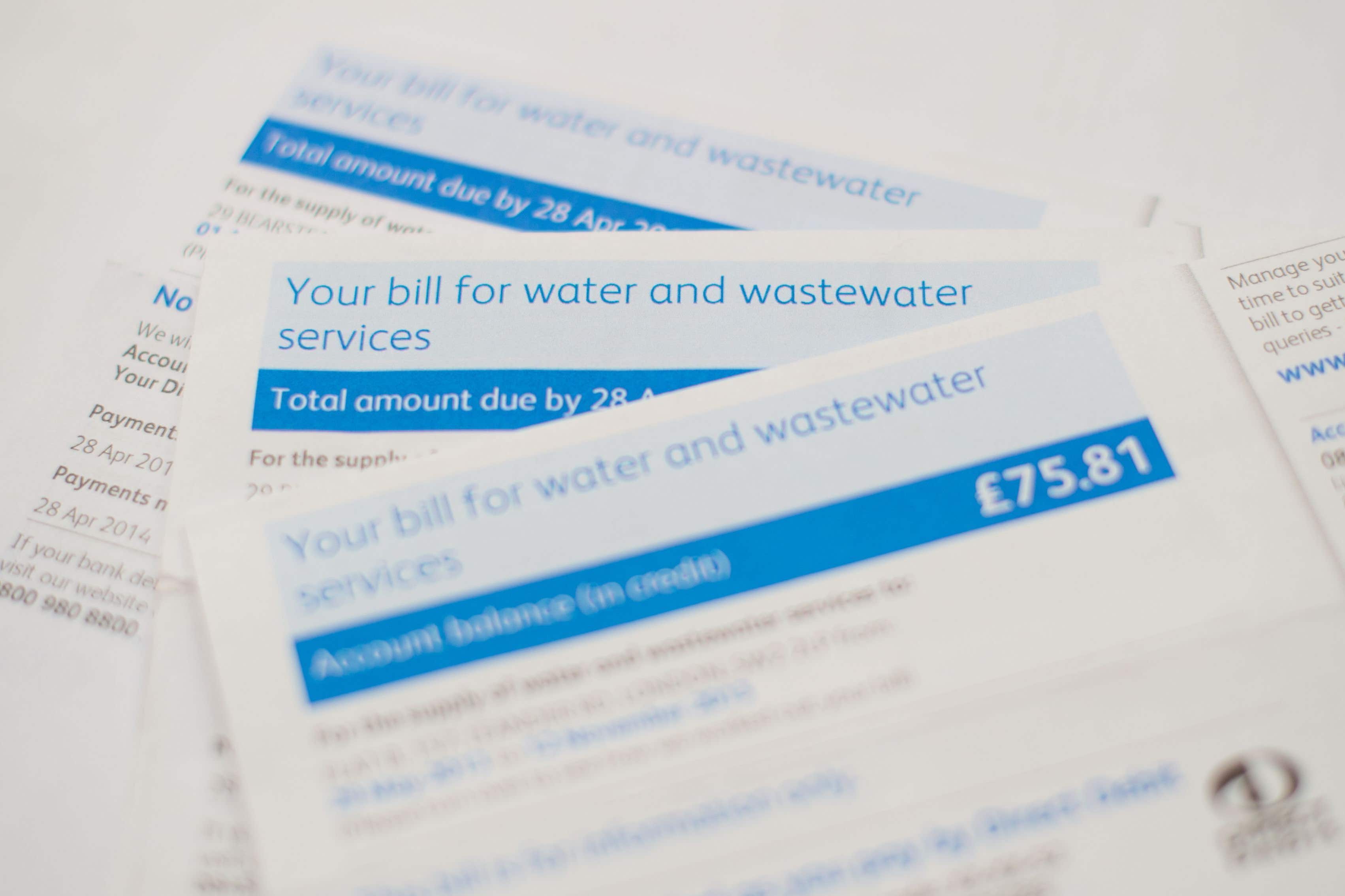 <p>Household water bills across England and Wales will rise by an average of 5.4% from April.</p>