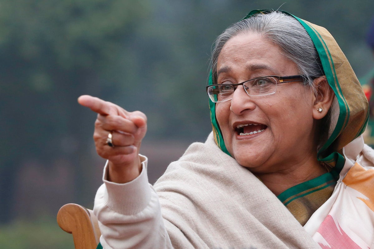 Bangladesh's ousted leader Hasina denounces the upcoming election from her exile in India