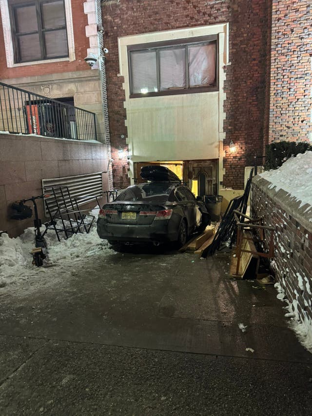 <p>A driver drove his vehicle into the side entrance of Chabad Lubavitch World Headquarters last night</p>