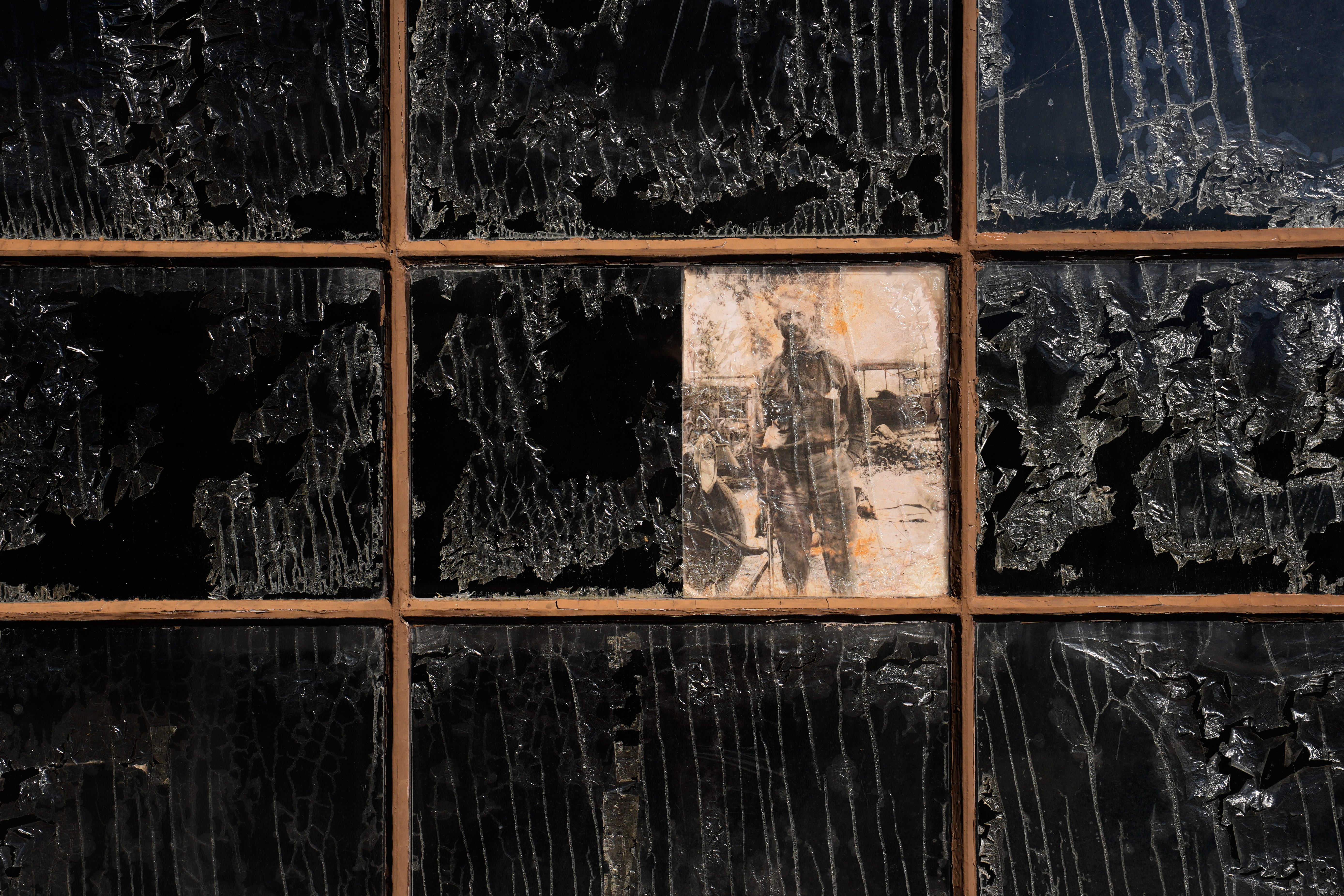 A picture of Albert Johnson on display at Scotty’s Castle