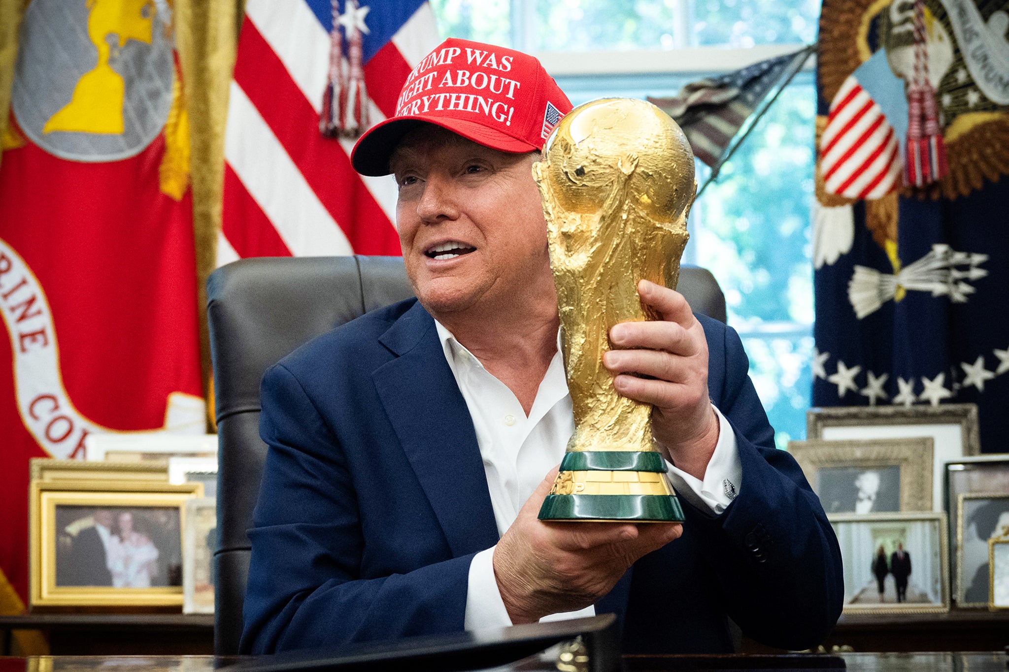 Donald Trump has already cast himself as the World Cup’s principal poster boy
