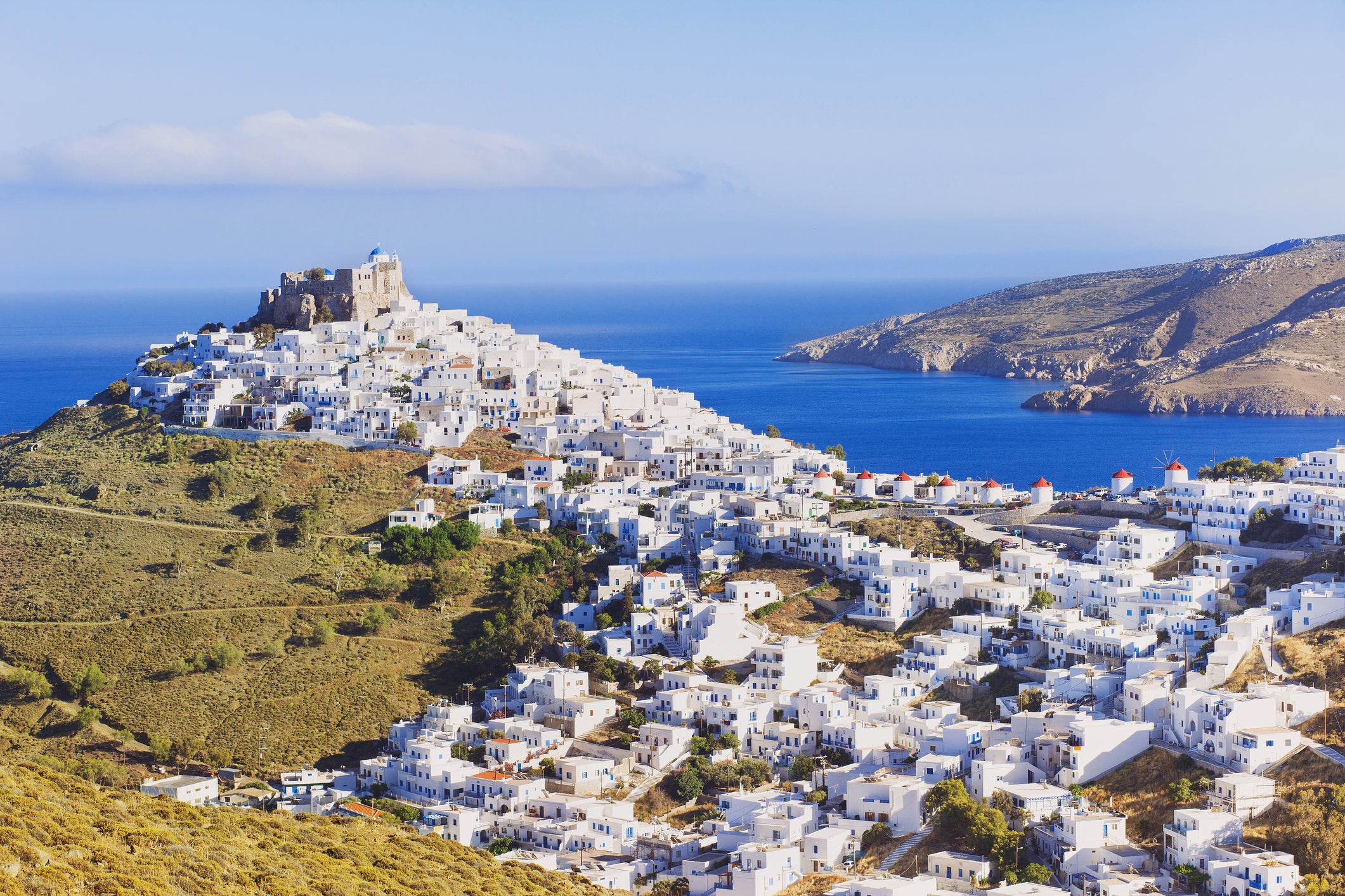 Querini Castle, located on the highest point of Chora, the main town of Astypalaia