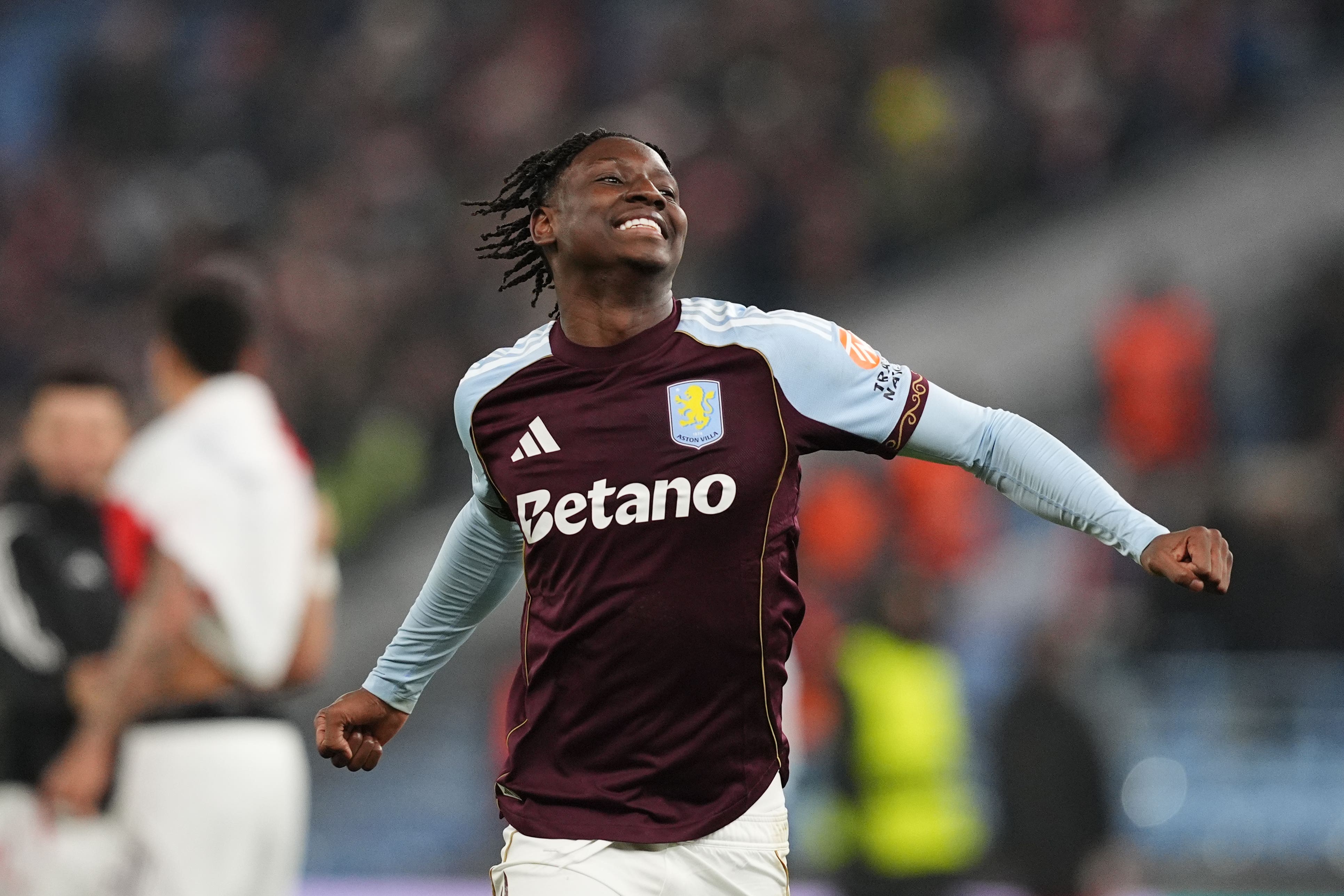 Jamaldeen Jimoh-Aloba scored a late winner for Aston Villa (Martin Rickett/PA).