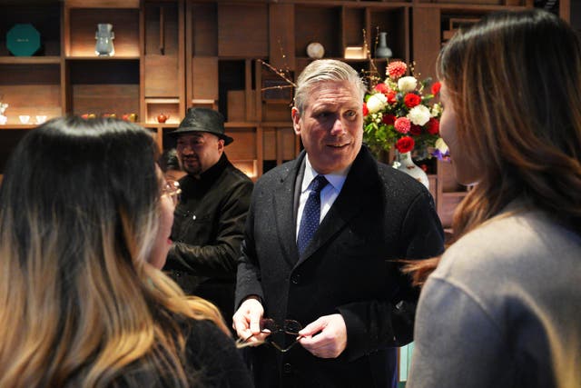 Prime Minister Sir Keir Starmer during a visit to Yuyuan Gardens in Shanghai (Carl Court/PA)