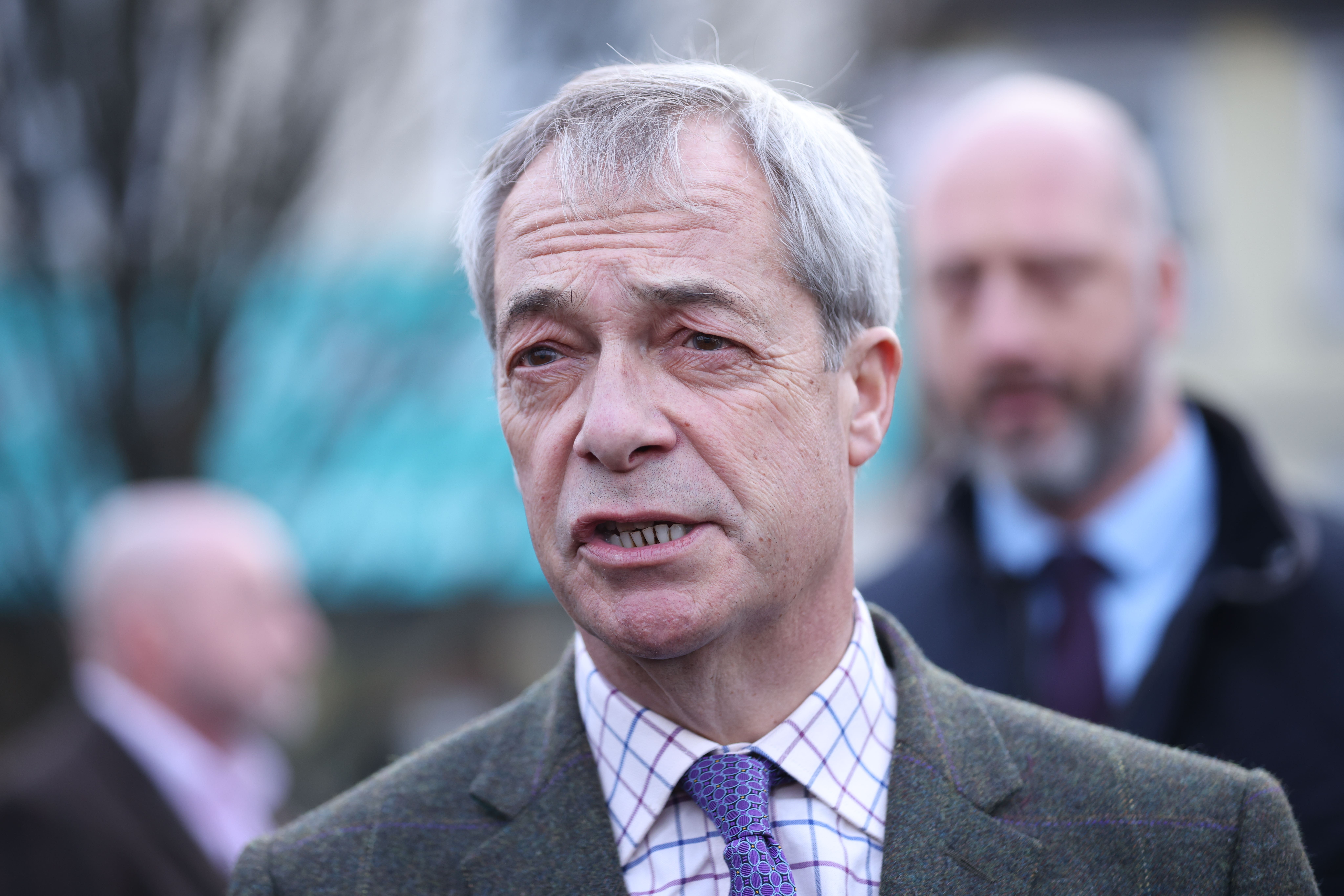 Reform UK party leader Nigel Farage is on the campaign trail ahead of next month’s poll (James Speakman/PA)