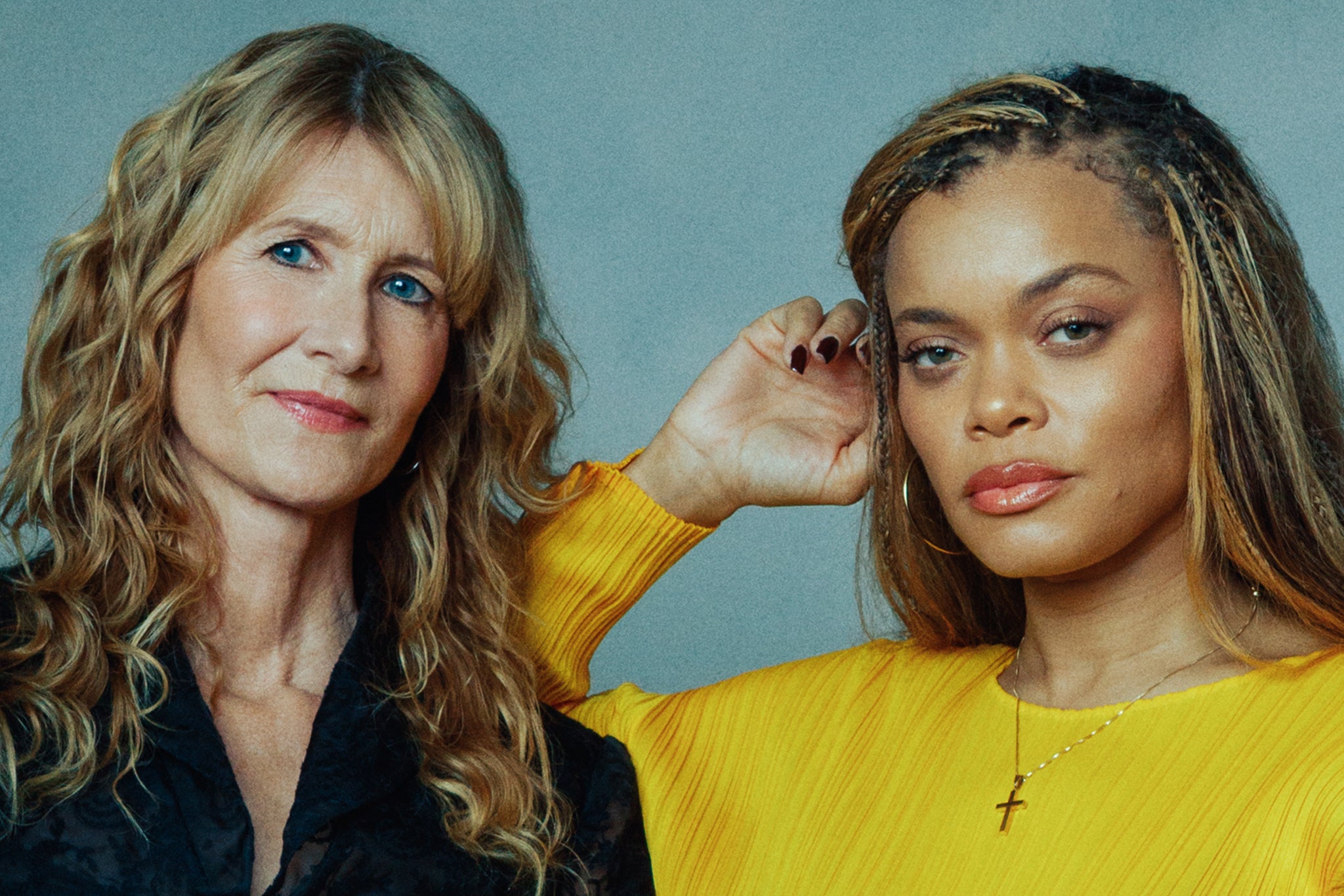 <p>Laura Dern and Andra Day: ‘Bradley Cooper said: What are we missing? You inform us about these female characters. You help us build them, and this sisterhood’</p>
