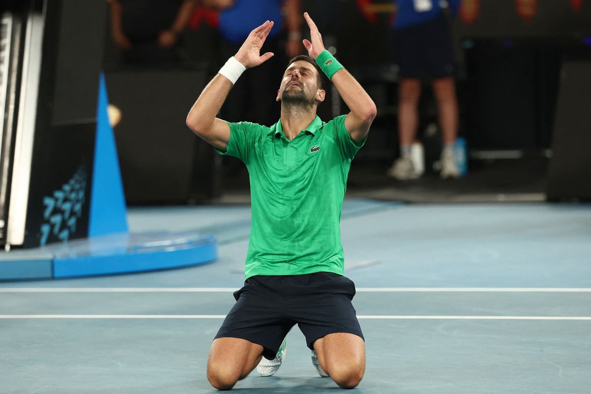 Djokovic v Sinner live: Djokovic wins five-set epic to book Australian Open final with Alcaraz