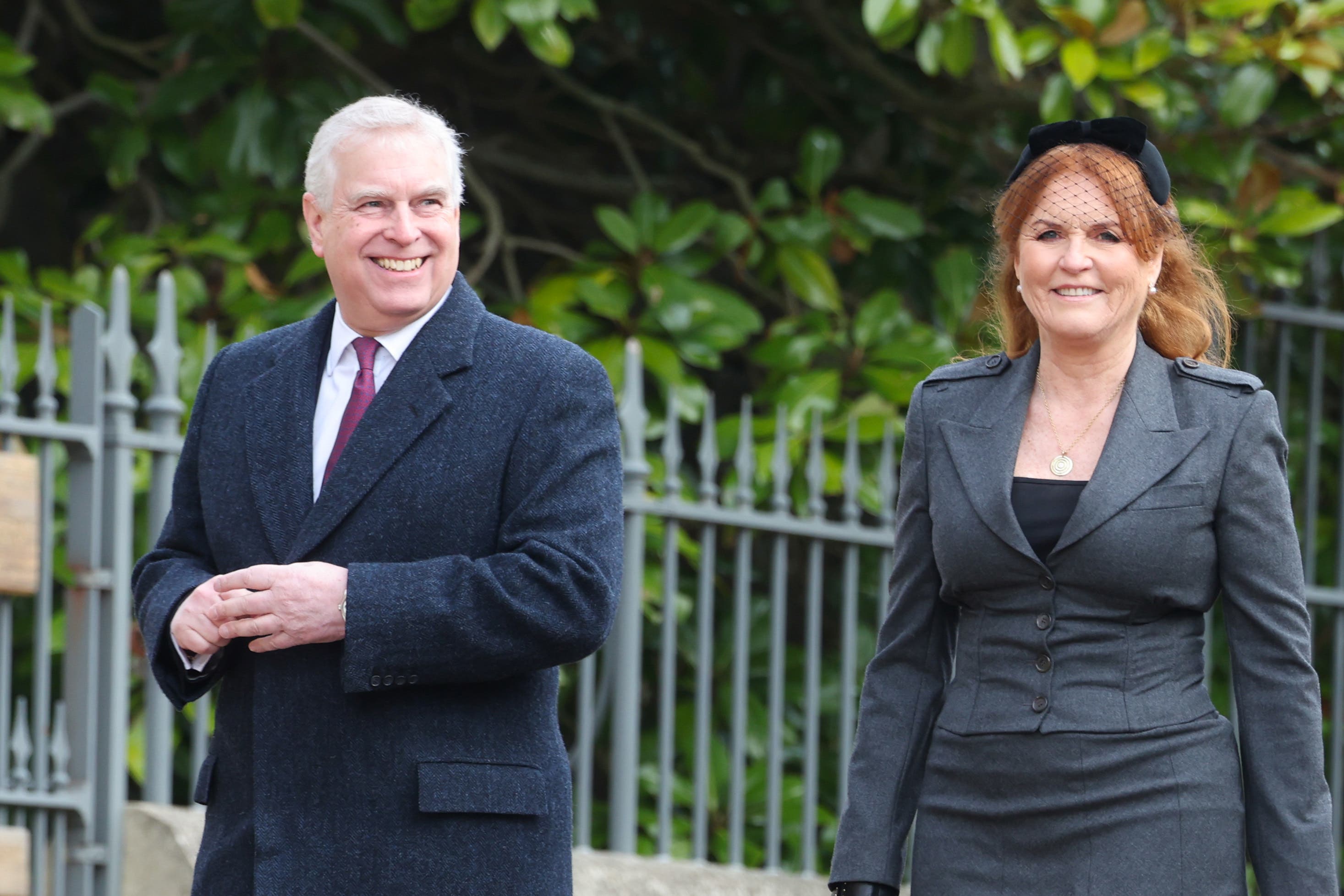 The then Duke of York, Andrew Mountbatten Windsor and Sarah, Duchess of York attending a thanksgiving service in 2024 (Chris Jackson/PA)