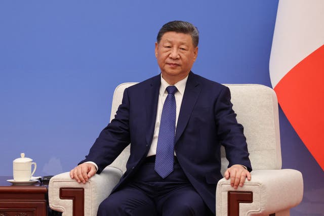 <p>Chinese president Xi Jinping attends the 7th formal meeting of the Franco-Chinese Business Council in Beijing </p>