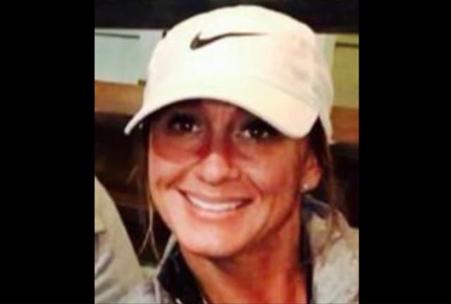 <p>A 16-year-old boy from Oklahoma has been arrested after his adoptive mom, Spring Weems (pictured), was found beaten to death and stuffed in a trash can, according to official documents</p>