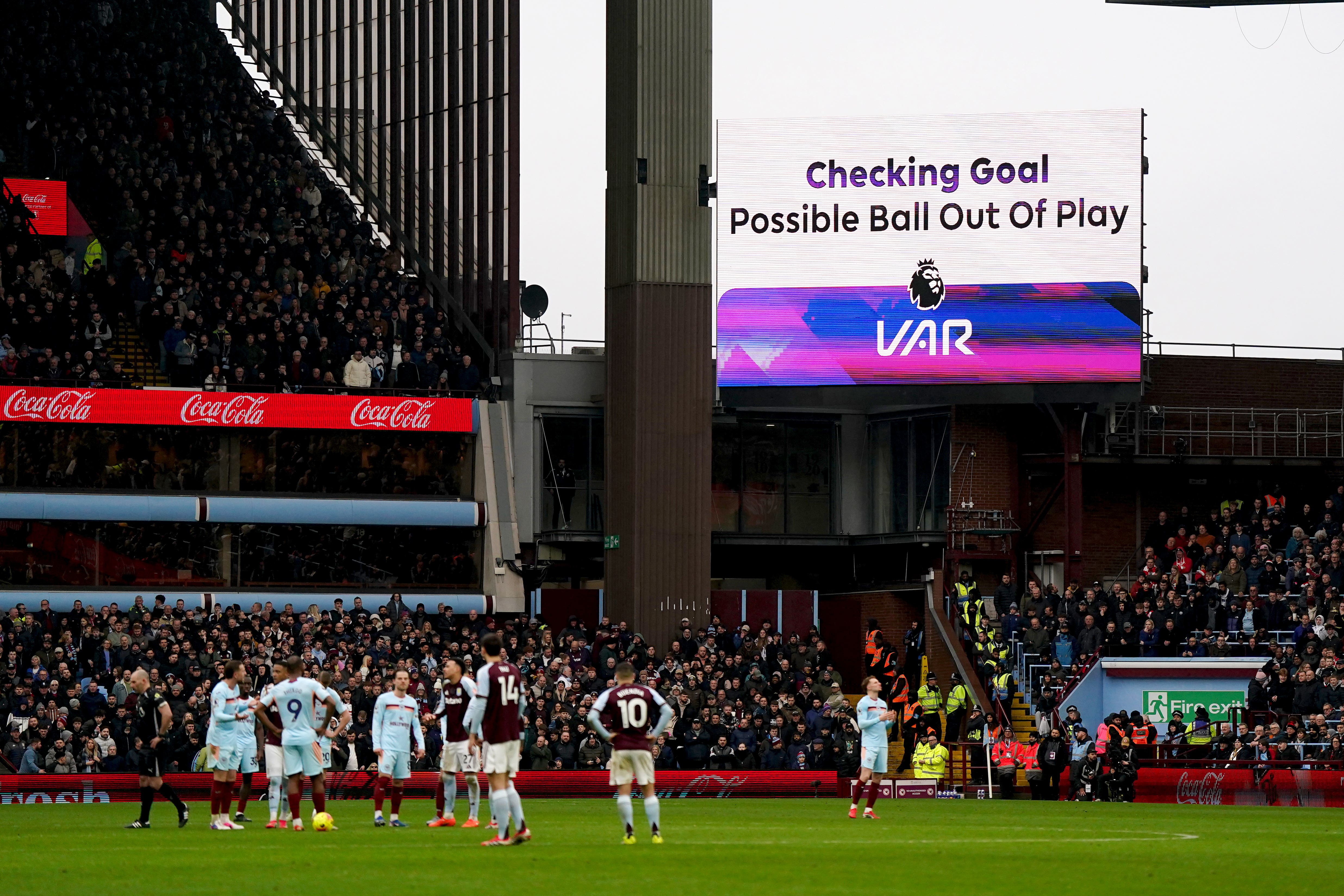 There was VAR controversy as Brentford beat Villa 1-0 (Jacob King/PA)