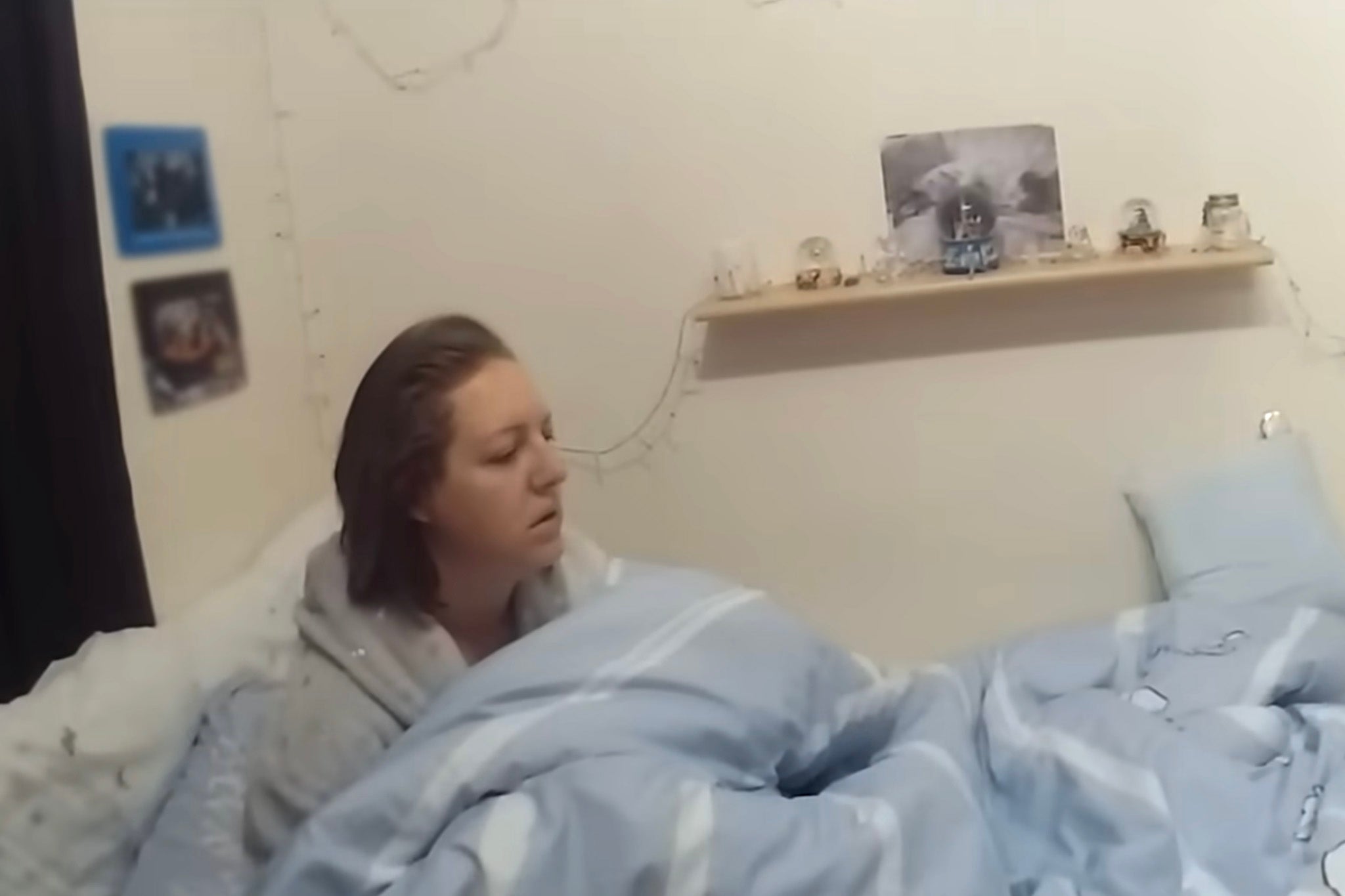 Footage of Letby being arrested at her family home