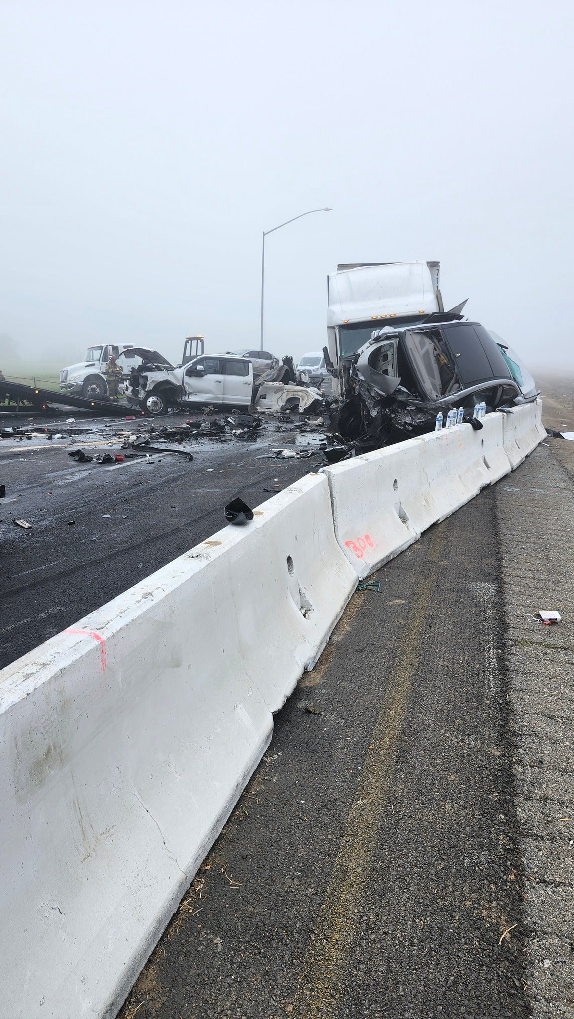 No deaths were reported in the crashes, officials said