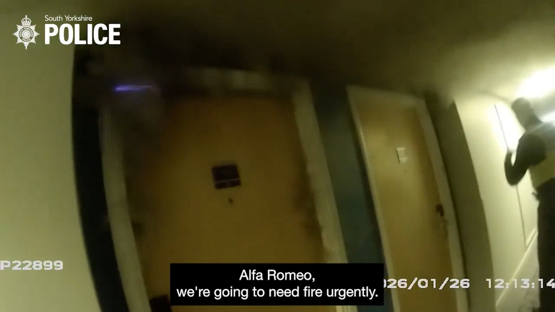 <p>Hotel room engulfed in flames as video shows officers risking lives to save guests</p>