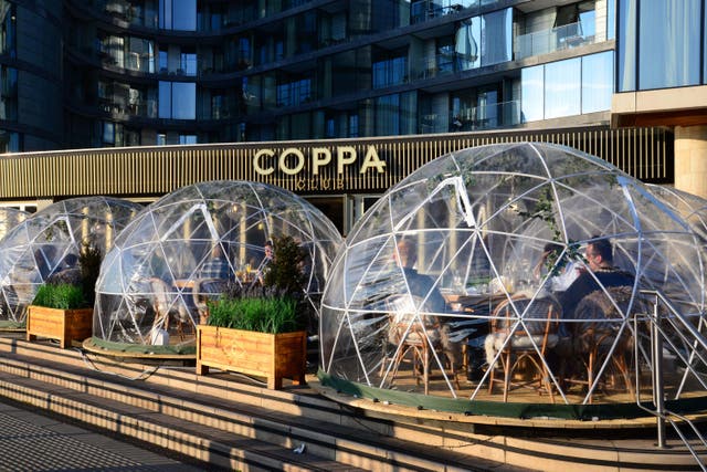 Coppa Club restaurant on the banks of the River Thames, Tower Hill (Alamy/PA)