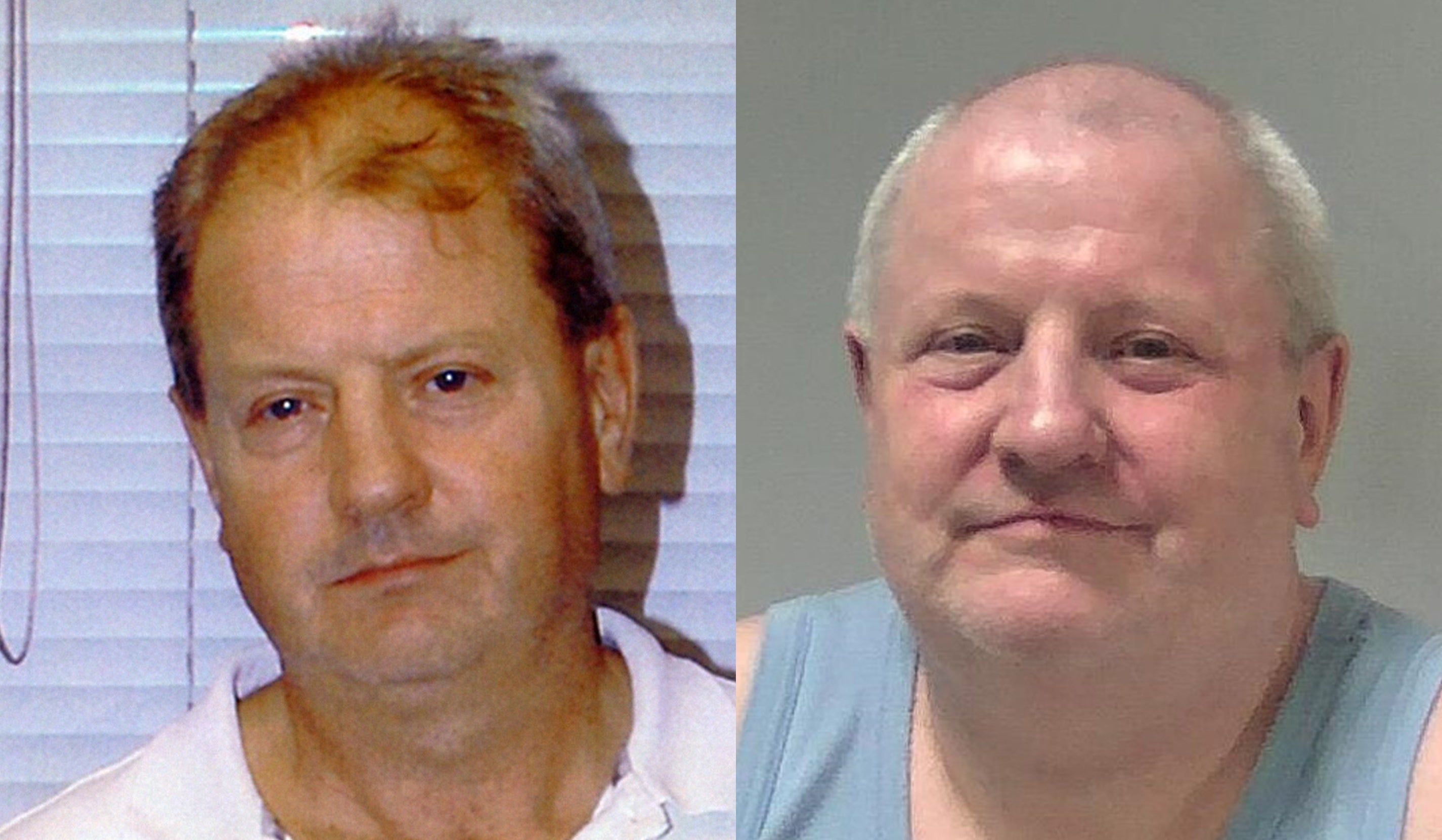 Suffolk serial killer Steve Wright as he looked in 2008 (left) and now aged 67 (right)