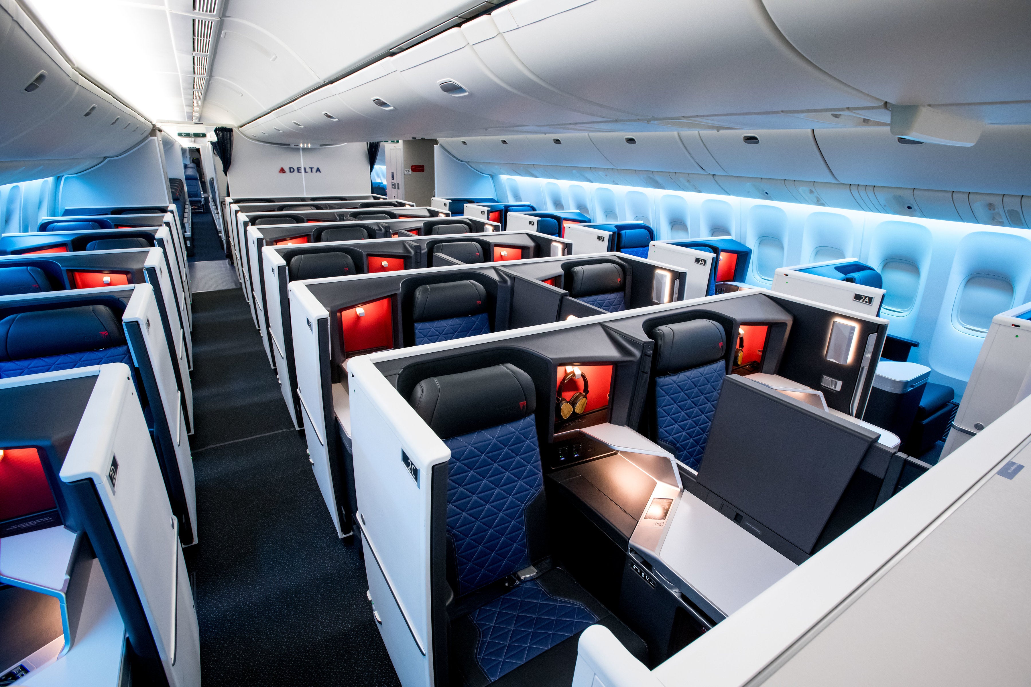 Delta One, pictured, is a 'wonderful experience,' according to The Points Guy, which honored it with 'best US business class'