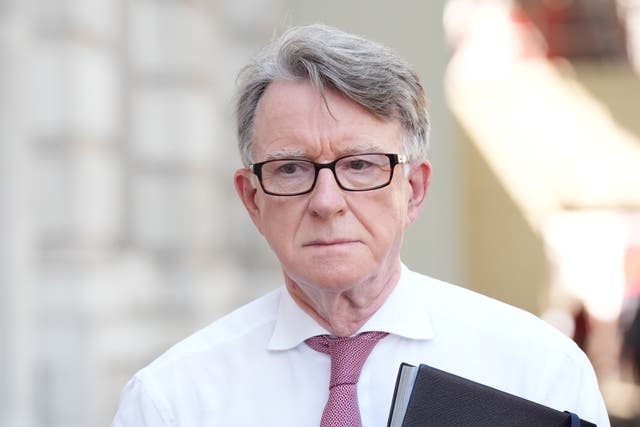 <p>Lord Peter Mandelson (Jonathan Brady/PA)</p>