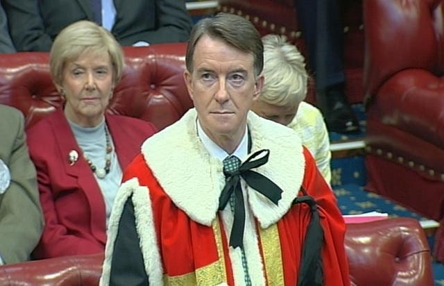 <p>peter mandelson peer resignation</p>