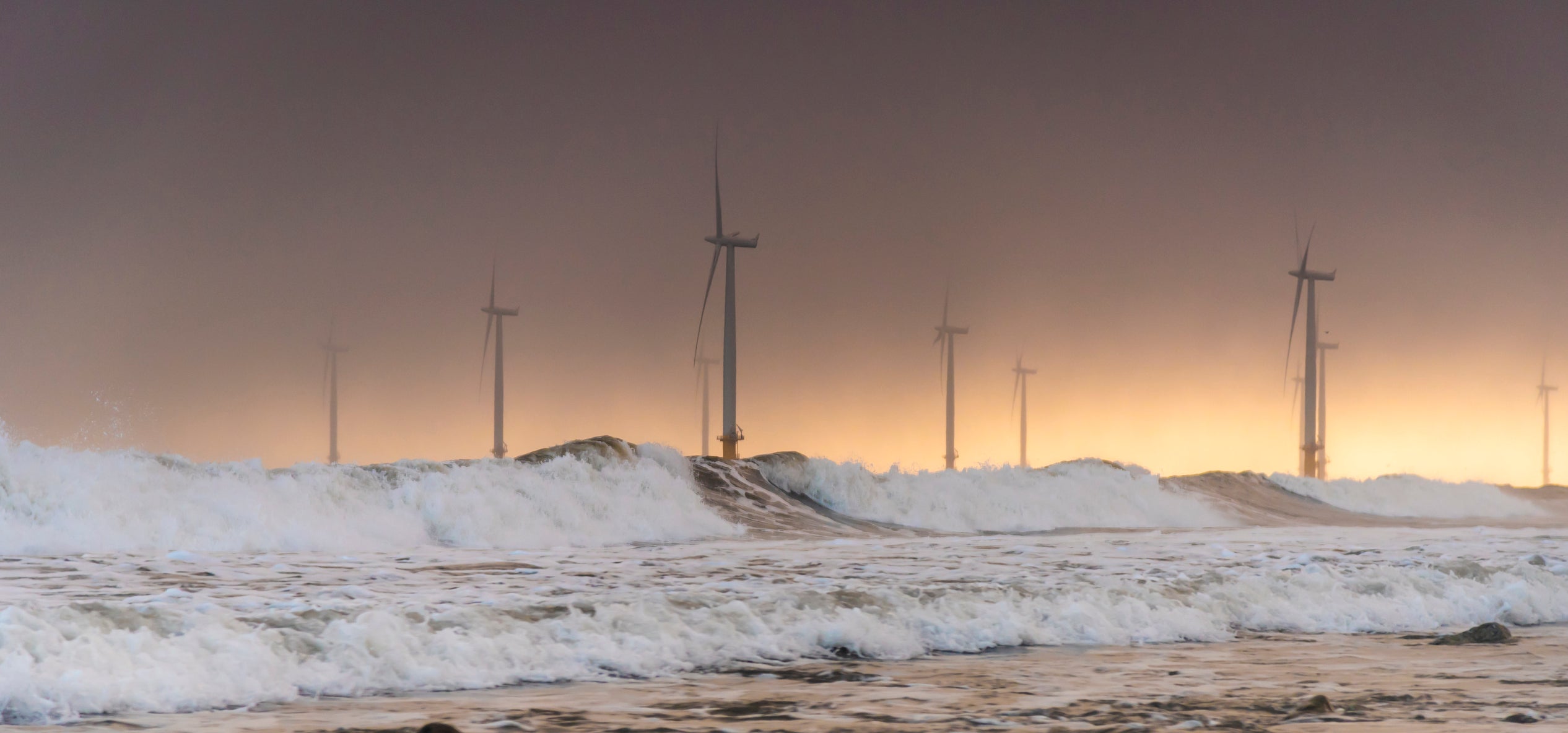 Stormy seas off the North East coast of the UK. Wind output in January 2026 was 3 per cent higher than the previous monthly record
