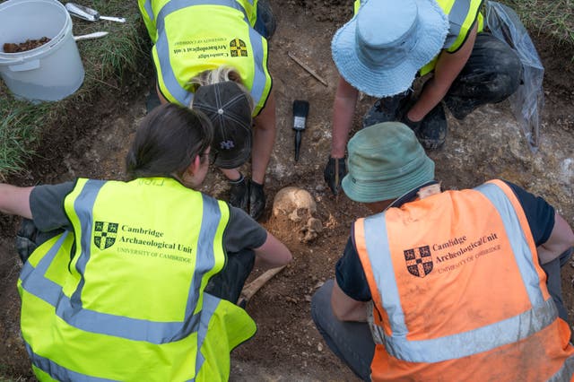 <p>Cambridge University students helped discover a burial pit containing the remains of at least 10 people, possibly Vikings or Saxons</p>