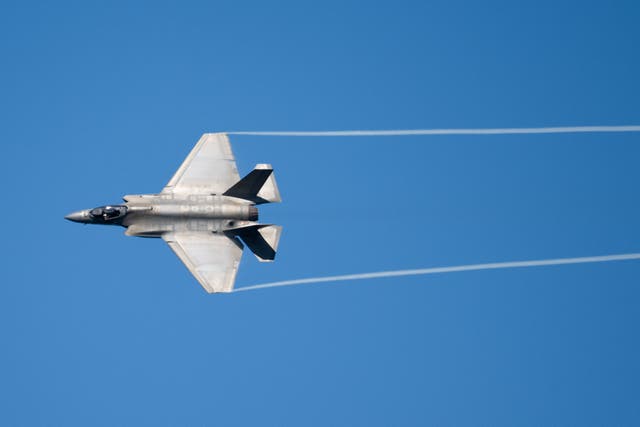 <p>The F-35 fighter jet</p>