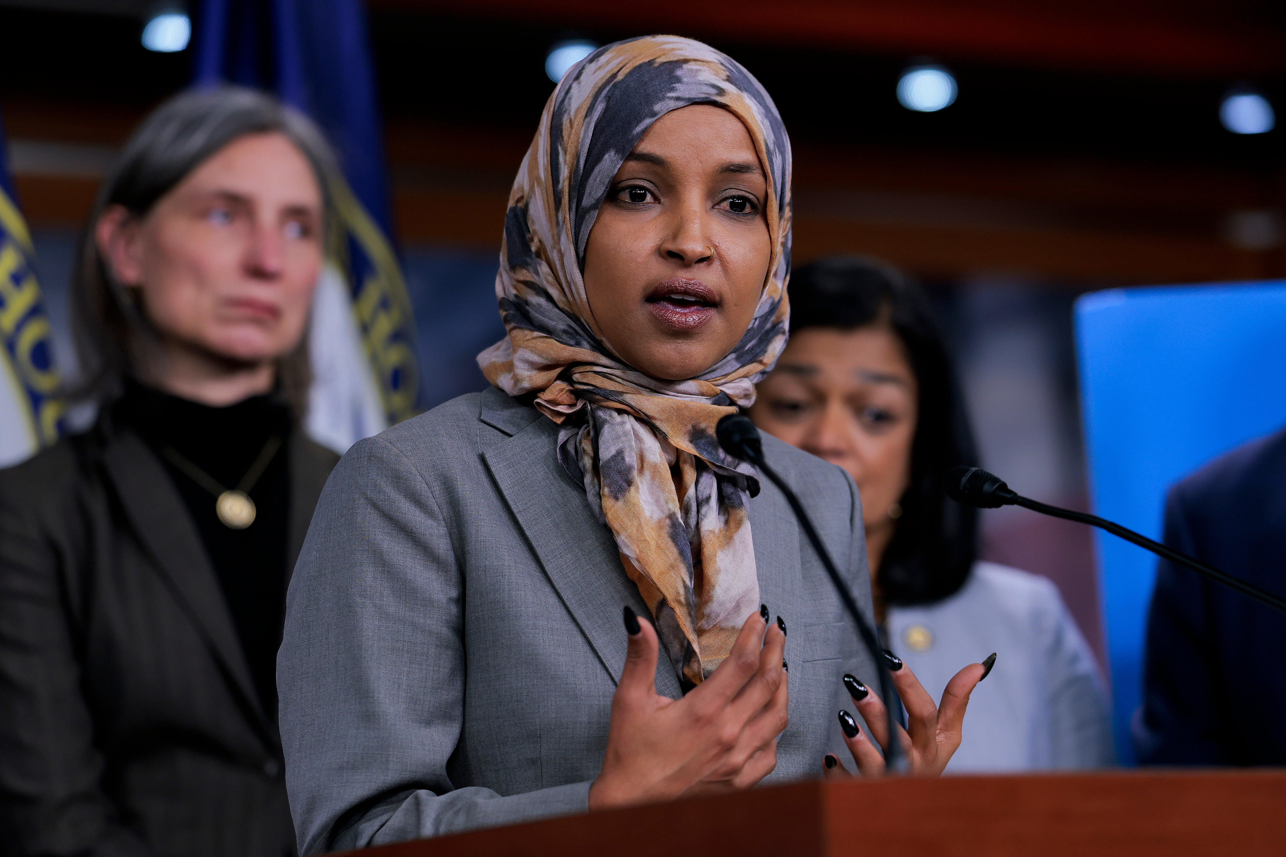<p>Minnesota Rep. Ilhan Omar has accused Trump of inciting violence against her with ‘hateful rhetoric’</p>