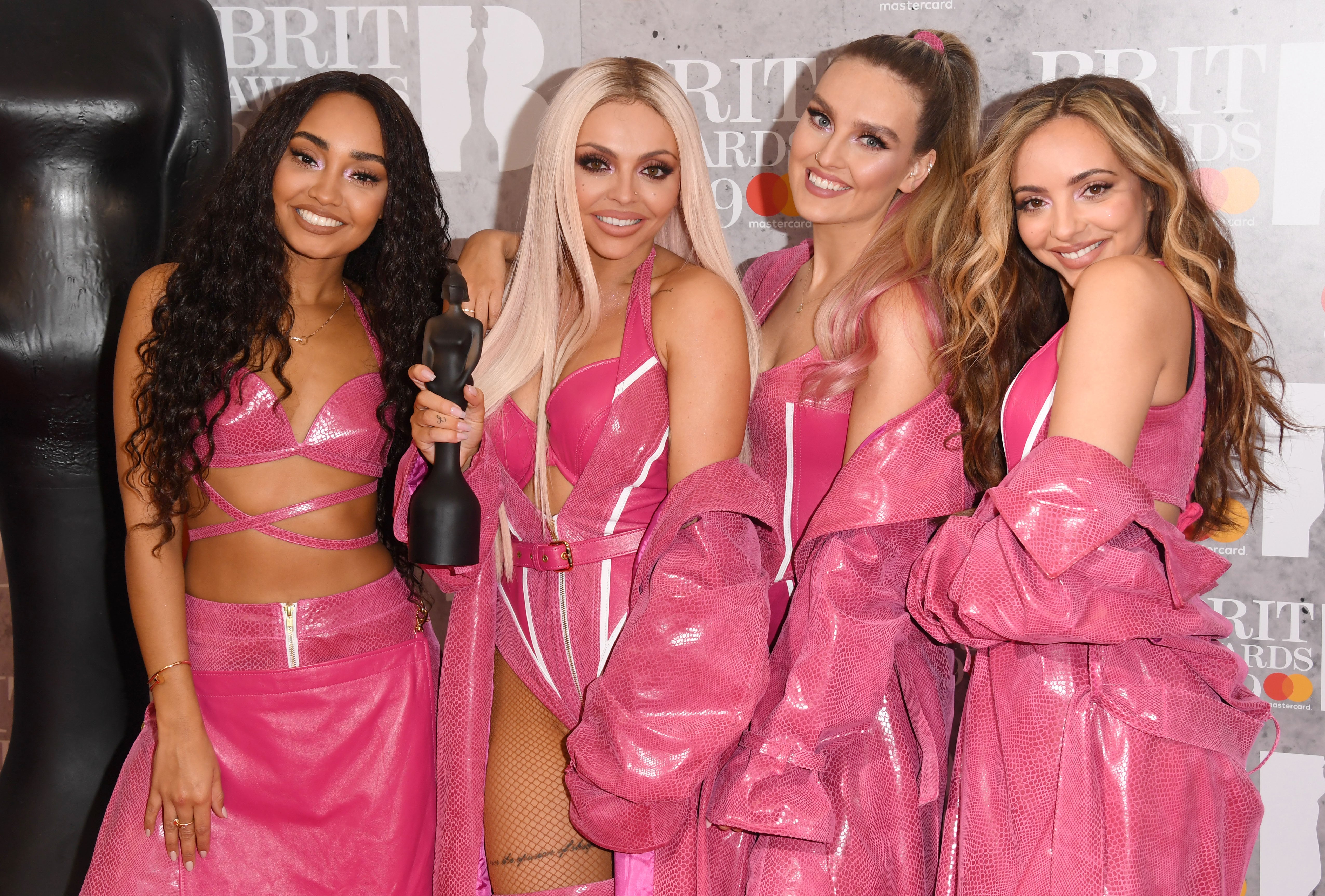 Leigh-Anne Pinnock, Jesy Nelson, Perrie Edwards, and Jade Thirlwall of Little Mix during The BRIT Awards 2019