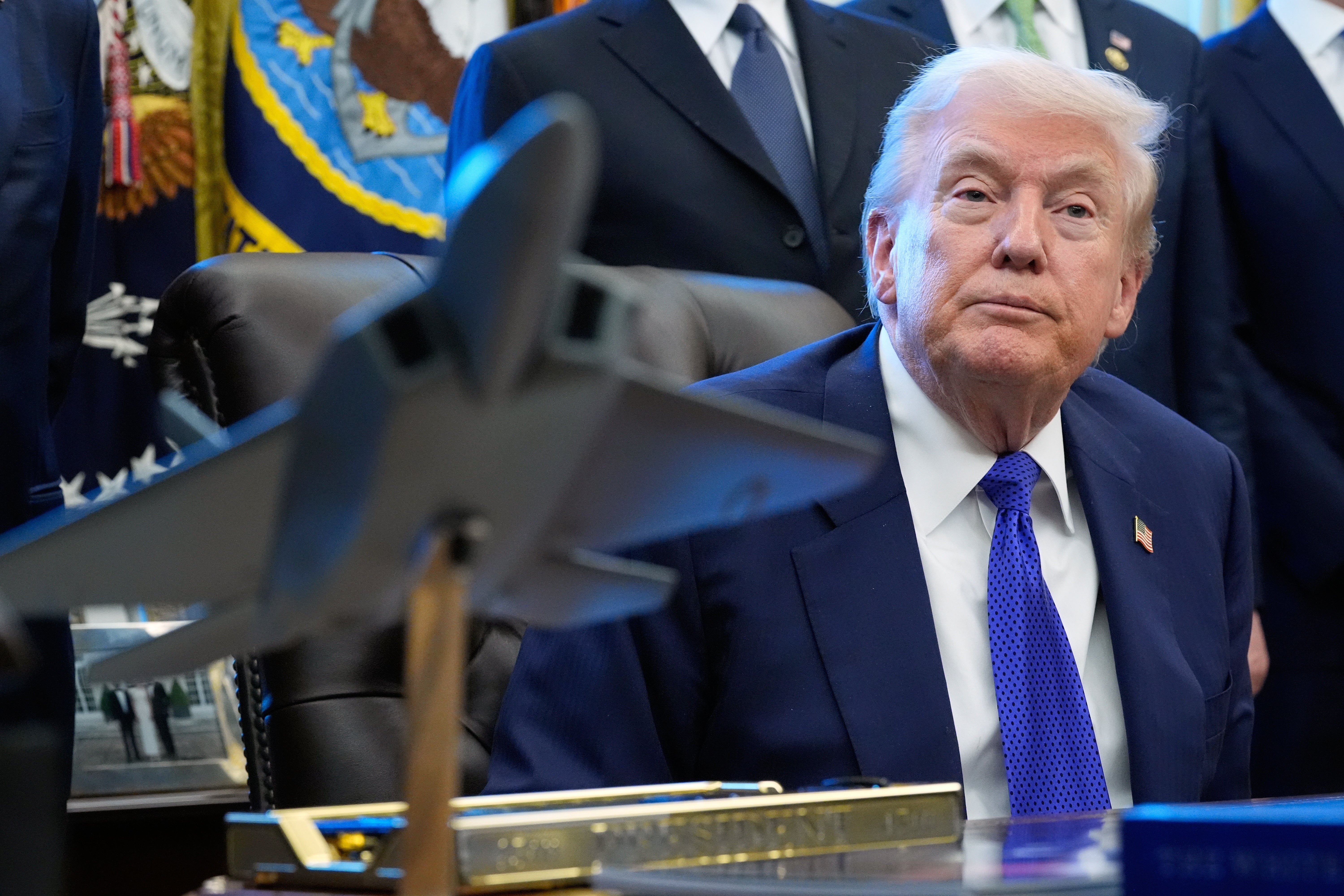 Trump was speaking to reporters at the White House yesterday