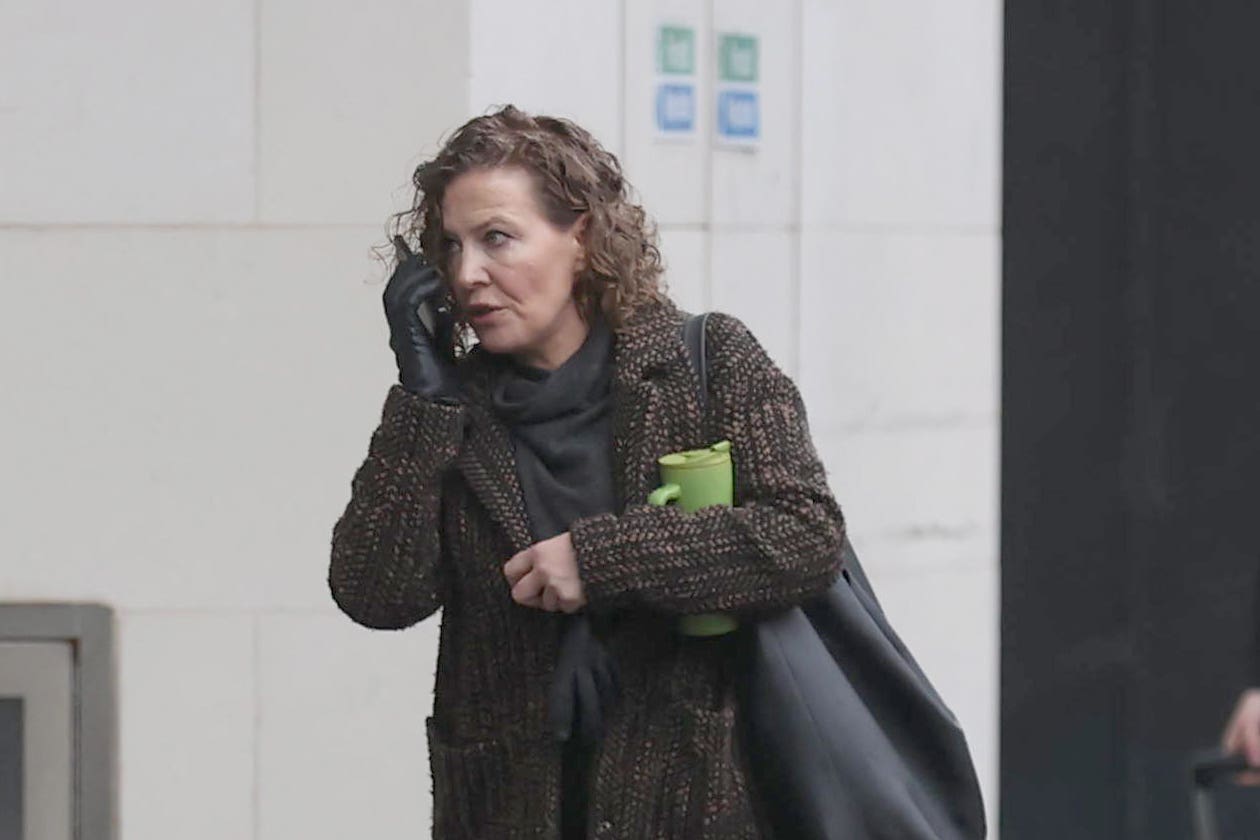 Fiona Donohoe, the mother of 14-year-old Noah Donohoe, outside Belfast Coroner’s Court, on Wednesday (Liam McBurney/PA)