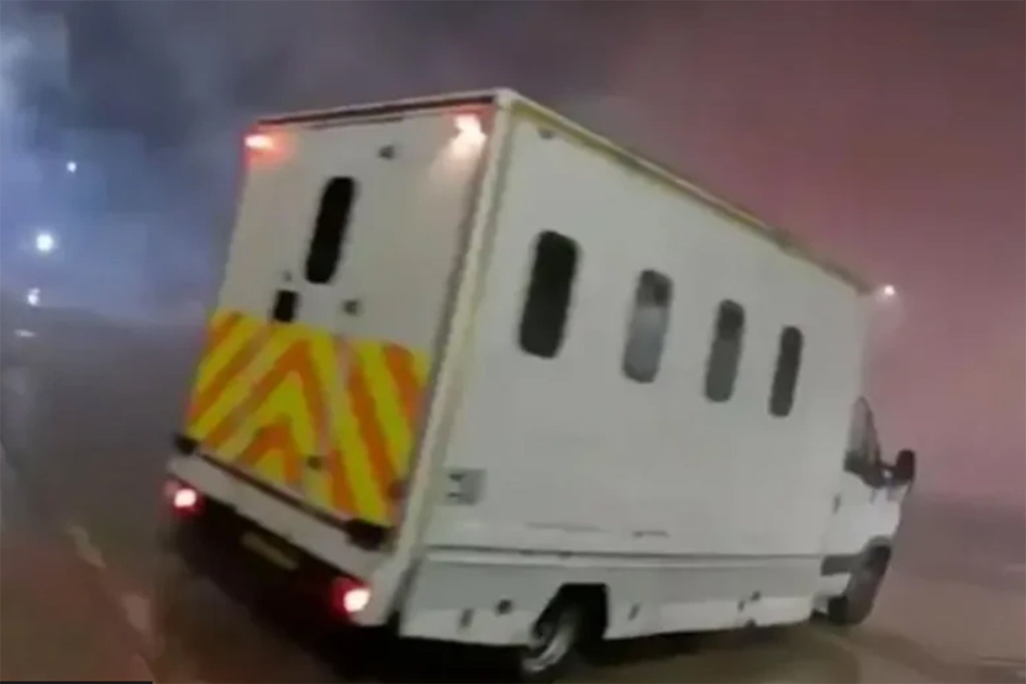 A screengrab from footage of the Palestine Action break-in at Elbit Systems in 2024