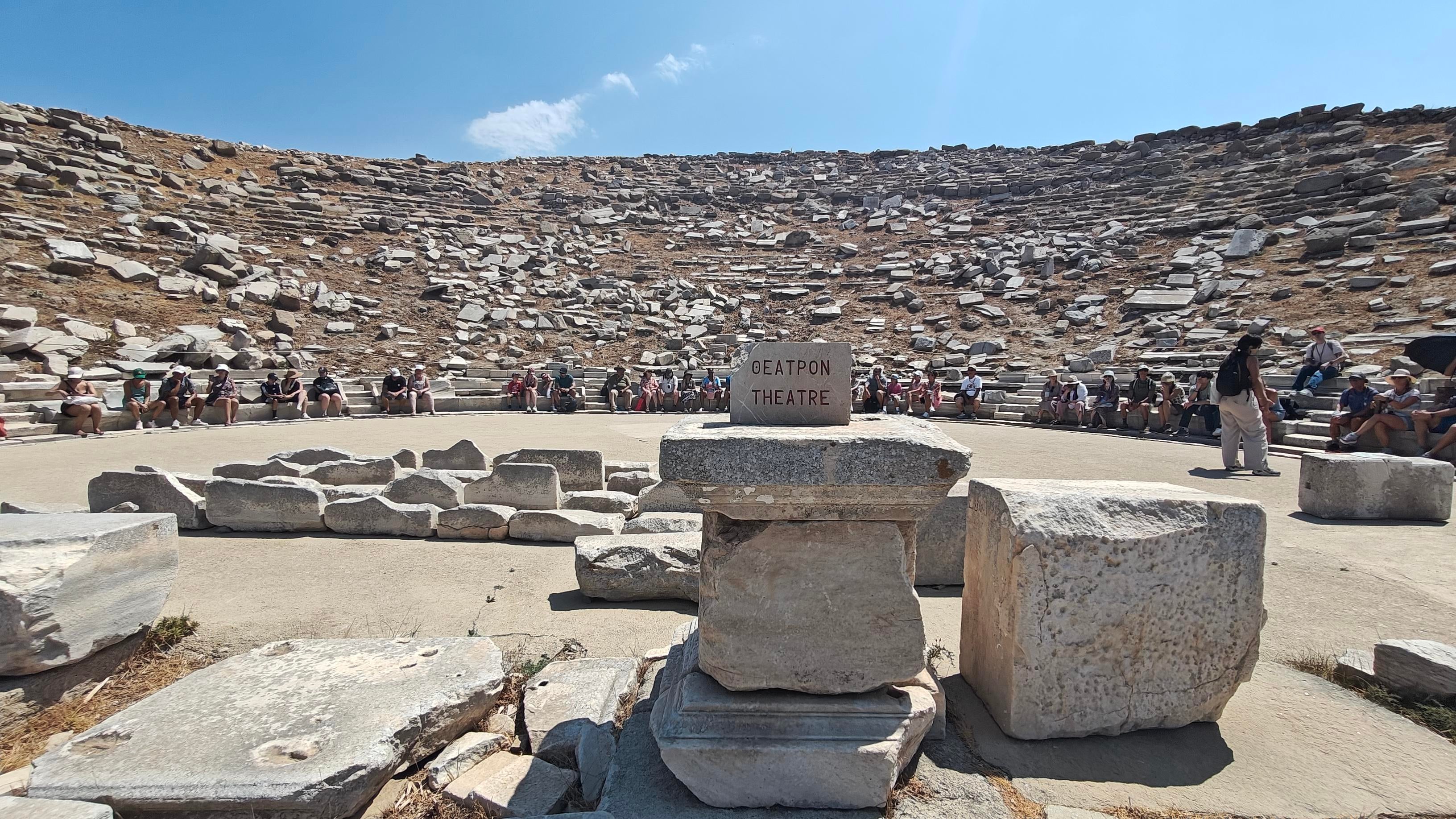 Remains of a massive amphitheatre can still be seen on Delos
