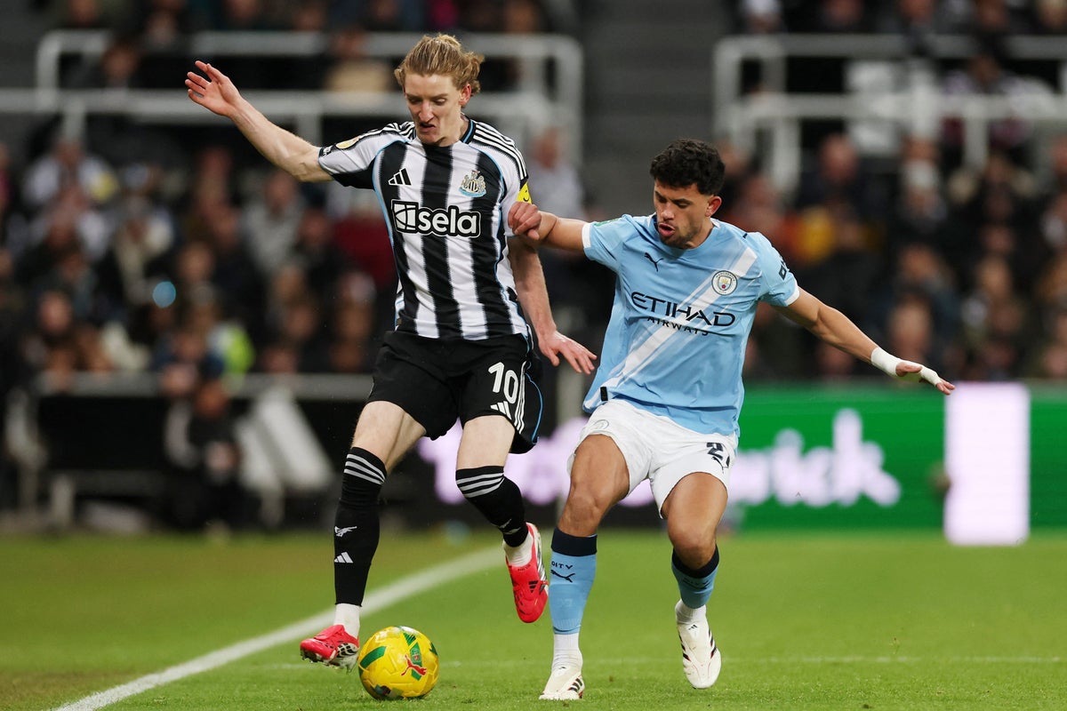 Man City vs Newcastle live: Eddie Howe’s men seek to overturn two-goal deficit and reach Wembley final