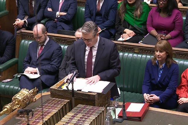 Sir Keir Starmer speaking during Prime Minister’s Questions