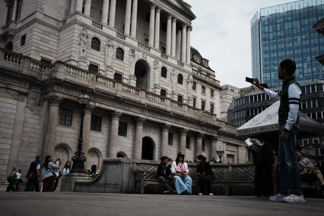 The Bank of England is expected to hold interest rates at 3.75% (Jordan Pettitt/PA)