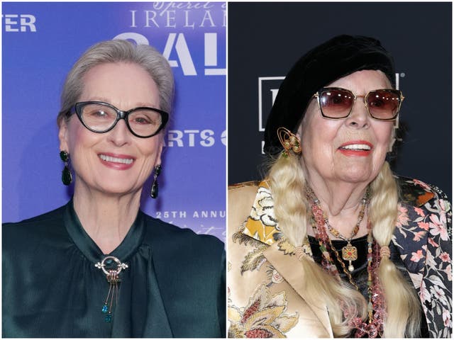 <p>Meryl Streep and Joni Mitchell</p>