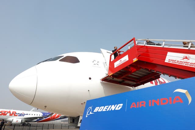 <p>File. A Boeing Dreamliner is displayed at the 2026 Wings India aviation event</p>