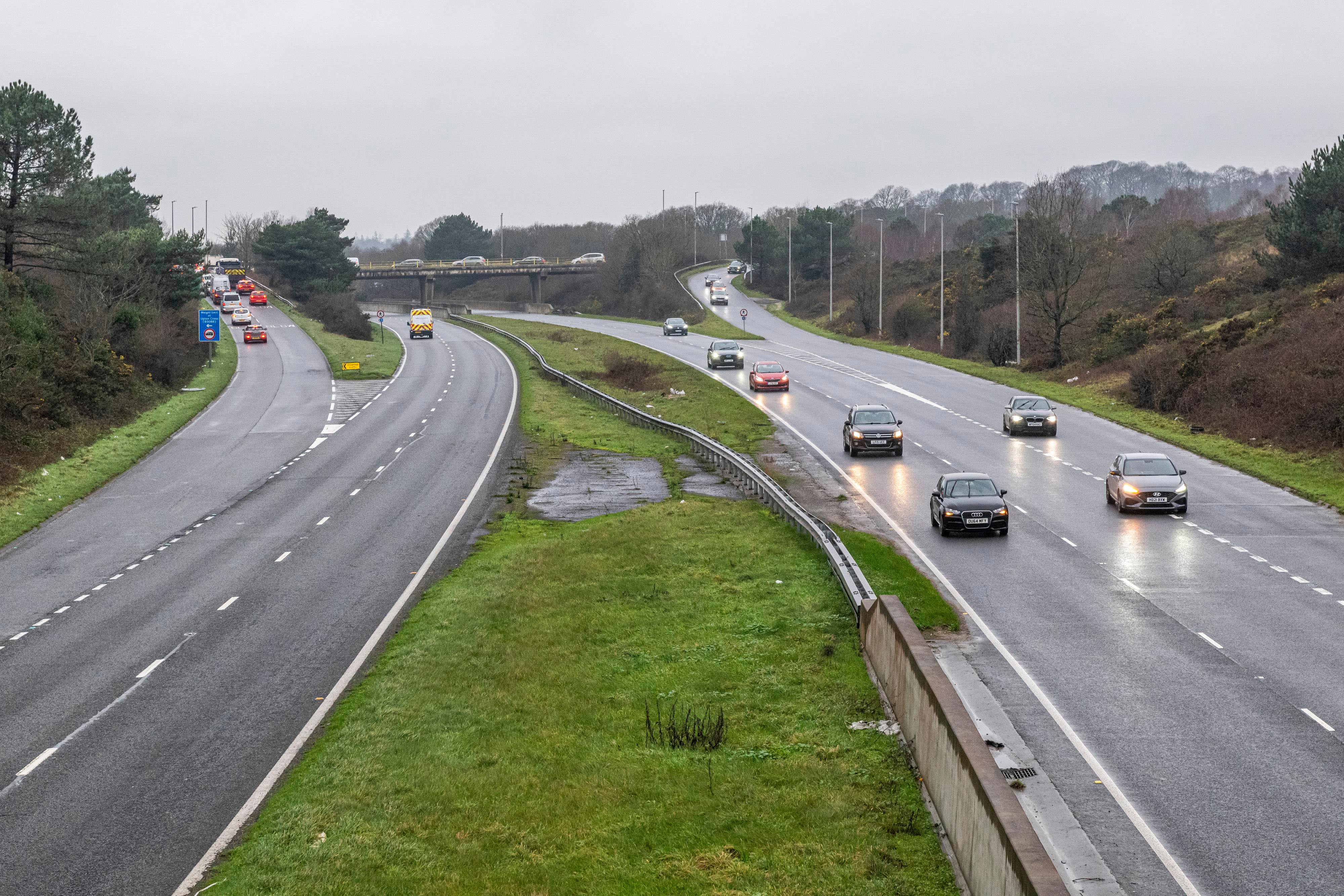 The A35 is a busy dual carriageway in Poole, Dorset