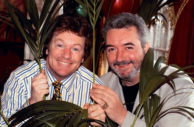 <p>Jim Davidson (left) and John Virgo hosted Big Break together</p>